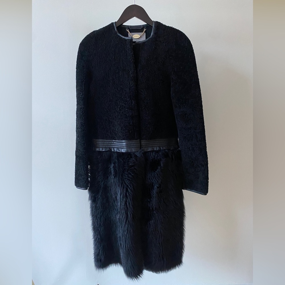 Mulberry Shearling Fur Coat